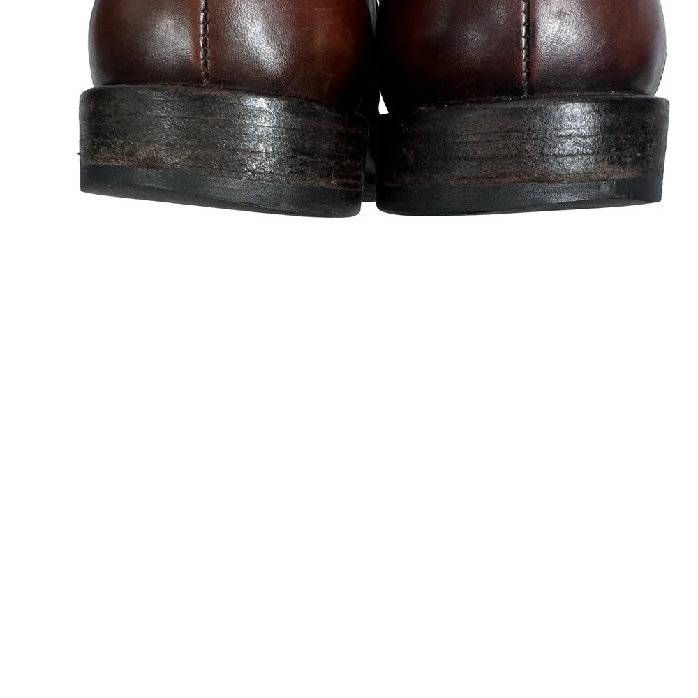 Salvatore Ferragamo Studio Mens 9 D Dark Brown Leather Cap Toe Derby 01UH 38755